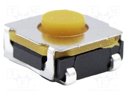 Microswitch TACT; SPST-NO; Pos: 2; 0.05A/12VDC; SMT; 3.43N; 3.5mm