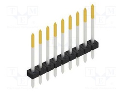 Connector: pin strips; pin header; male; PIN: 9; 2mm; THT; 1x9; 100V