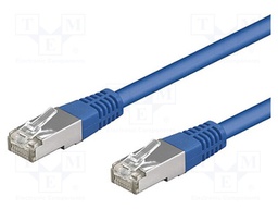 Patch cord; SF/UTP; 5e; stranded; CCA; PVC; blue; 25m; 26AWG
