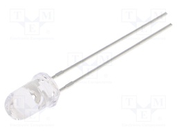 LED; 5mm; red; 5000÷8000mcd; 20°; Front: convex