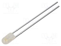 LED; white warm; oval; 3.9x3.2mm; 2180mcd; Front: convex; 2.9VDC