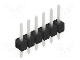 Connector: pin strips; pin header; male; PIN: 6; 2.54mm; THT; 1x6