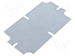 Mounting plate; steel; W: 64.1mm; L: 114.1mm; Thk: 1.5mm; Series: ZP
