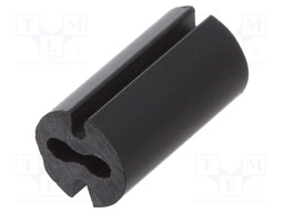 Spacer sleeve; LED; Øout: 4.8mm; ØLED: 3mm; L: 9mm; black; UL94V-0