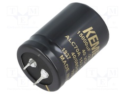 Capacitor: electrolytic; 15mF; 40VDC; ESR: 48mΩ; SNAP-IN; ±20%