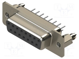 Connector: D-Sub; PIN: 15; socket; female; straight; THT; MHDD