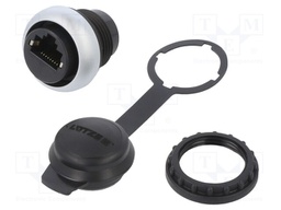 RJ45 socket; 22mm; -25÷70°C; Ø22.3mm; IP20/IP65; on panel; 24VAC