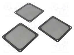 Filter; Ø120mm; plastic; 3pcs; black; Mounting: magnet,screws