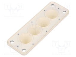 Multigate grommet; light grey; Holes no: 4; -40÷100°C; 10÷25mm