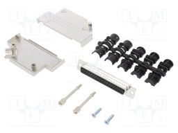 D-Sub; PIN: 37; female; shielded; angled 45°; soldering; for cable