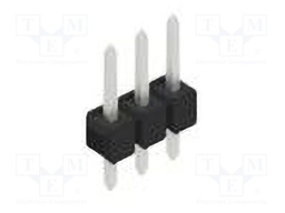 Connector: pin strips; pin header; male; PIN: 3; 2.54mm; THT; 1x3