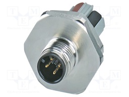 Connector: M12; socket; PIN: 4; male; 48V; straight; IP67; push-lock