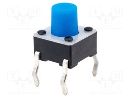 SWITCH, TACTILE SPST, 50mA, THROUGH HOLE