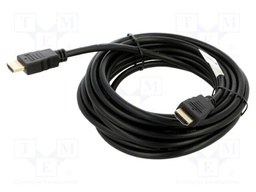 Cable; HDMI 1.4; HDMI plug,both sides; PVC; 5m; black; 30AWG