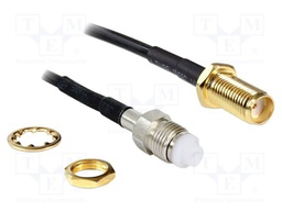 Cable; 200mm; FME female,SMA female; black; 50Ω