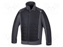 Work jacket; Size: XXXL; grey-black; waterproof,with a hood