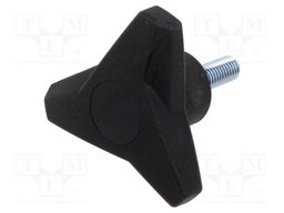 Knob; Ø: 63mm; Ext.thread: M8; 25mm; H: 30.5mm; technopolymer PA