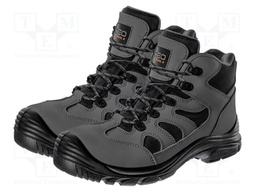Boots; Size: 45; grey; leather; slip,perforation,impact