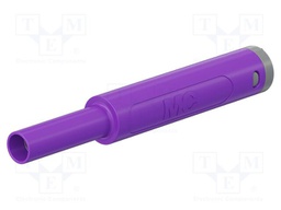 Connector: 4mm banana; socket; 32A; 1kV; violet; gold-plated; 3.9mm