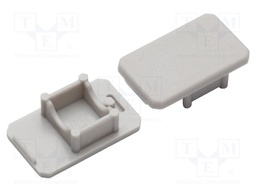 Cap for LED profiles; grey; ABS; Application: MIKRO-LINE12