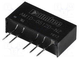 Converter: DC/DC; 1W; Uin: 4.5÷5.5V; Uout: 12VDC; Uout2: -12VDC; SIP7