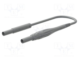 Test lead; 8A; insulated; Urated: 1kV; Len: 2m; grey