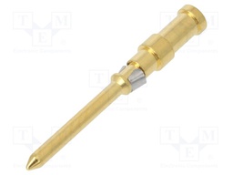 Contact; male; 1mm2; 18AWG; gold-plated; crimped; bulk; for cable