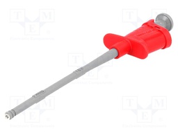 Clip-on probe; pincers type; 6A; red; Grip capac: max.4.5mm; 1000V