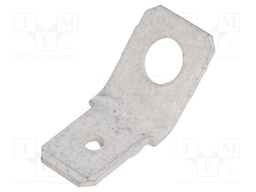 Terminal: flat; 6.3mm; 0.8mm; male; M4; screw; brass; tinned