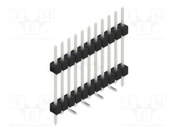 Connector: pin strips; pin header; male; PIN: 11; 2.54mm; SMT; 1x11