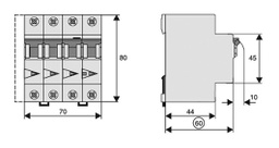 RCBO breaker; Inom: 16A; Ires: 30mA; Max surge current: 250A; IP20