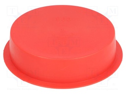 Plugs; Body: red; Out.diam: 98mm; H: 24mm; Mat: LDPE; Shape: round