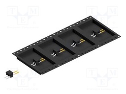 Connector: pin strips; pin header; male; PIN: 2; 2.54mm; SMT; 1x2