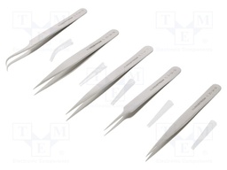 Tweezers; Pcs: 5; for precision works