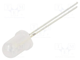 LED; 5mm; white cold; 500÷750mcd; 60°; Front: convex; 2.8÷3.4V