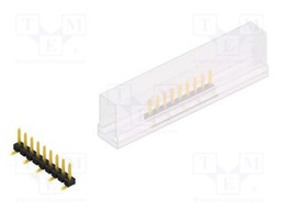 Connector: pin strips; pin header; male; PIN: 9; 2.54mm; SMT; 1x9