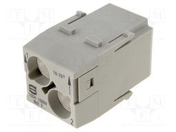 Connector: HAN; module; male; Han Modular 100A; PIN: 2; 100A; 1000V