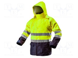 Work jacket; Size: XL; yellow; VISIBILTY; waterproof,with a hood