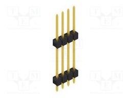 Connector: pin strips; pin header; male; PIN: 4; 2.54mm; THT; 1x4