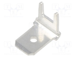 Terminal: flat; 6.3mm; 0.8mm; male; THT; angled 90°; tinned; brass