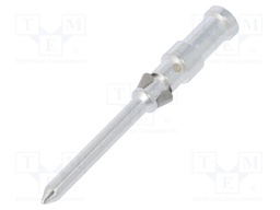 Contact; male; 1mm2; 18AWG; silver plated; crimped; bulk; for cable