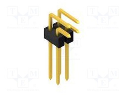 Connector: pin strips; pin header; male; PIN: 4; 2.54mm; THT; 2x2