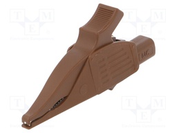Crocodile clip; 32A; 1kVDC; brown; Grip capac: max.30mm