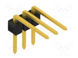 Connector: pin strips; pin header; male; PIN: 3; 2.54mm; THT; 1x3