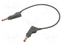 Connection cable; 32A; 4mm banana plug-4mm banana plug; grey