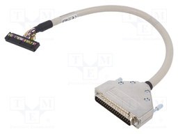 Cable: for industrial modules; Cores: 37; 400mm; IDC-D-Sub M SH