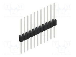 Connector: pin strips; pin header; male; PIN: 11; 1.27mm; THT; 1x11