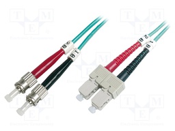 Fiber patch cord; OM3; SC/PC,ST/PC; 2m; LSZH; turquoise
