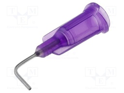 Needle: steel; 0.5"; Size: 21; bent at 90°; 0.51mm