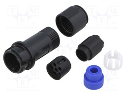 Connector: circular; plug; male; PIN: 6; w/o contacts; for cable
